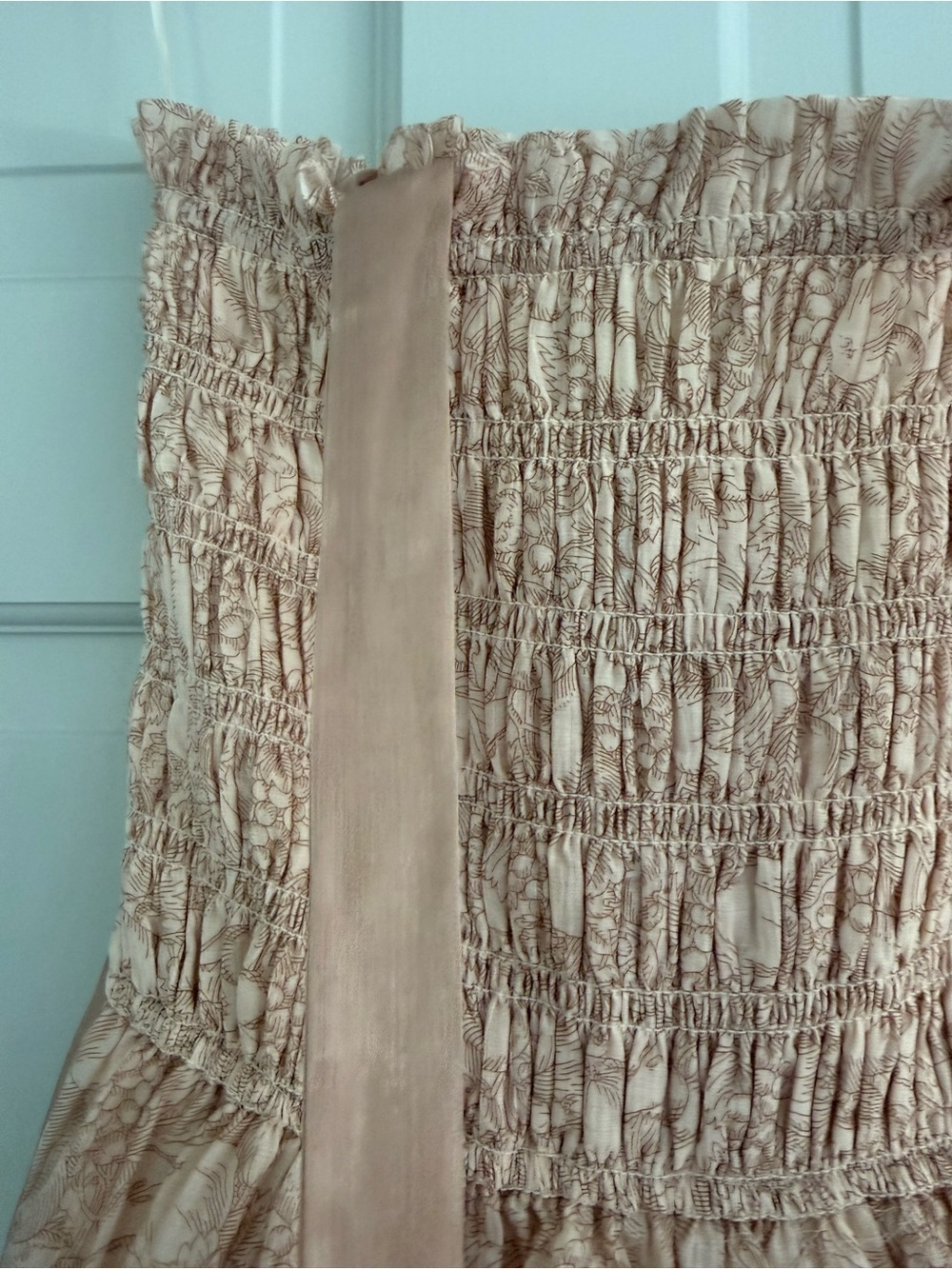 En Saison Blush Lace Tie-Shoulder Tiered Midi Dress - Picture 4 of 5